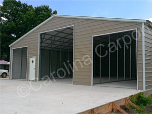 Vertical Roof Style Seneca Barn Fully Enclosed